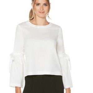 White Bell Sleeve Blouse